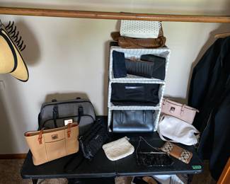 Dooney & Bourke Purse, Vintage Evening Clutches, Cosmetics Bags, Calvin Klein Purse, Coach Jacquard Wallet, Weekender Bag, Radley London Vegan Purse