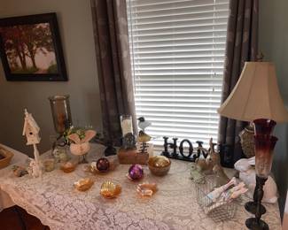 Glass Birds, Lamps, Birdhouses