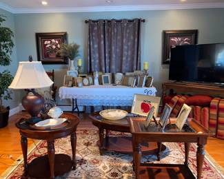 Photo Frames, Side Tables, Coffee Table, Sharp TV