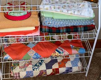 Quilt Top, Vintage Fabrics, Sewing Supplies