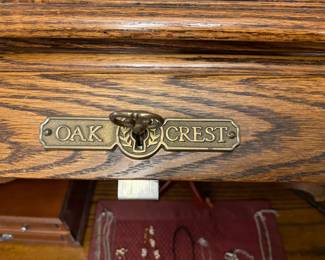 Oak Crest Roll Top Antique Desk