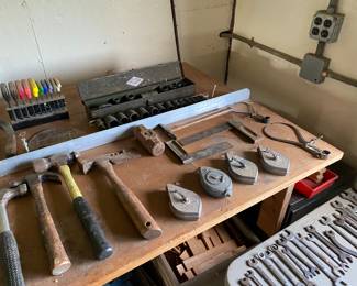 Vintage Hand Tools, Sockets, Chalk Lines