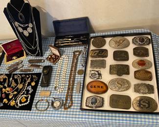 Vintage Belt Buckles, Drafting Tools