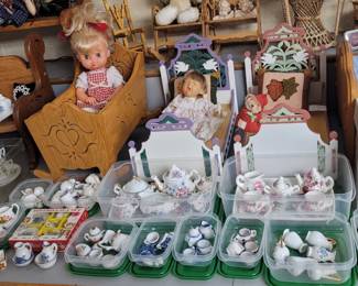Assortment of Toy China Sets & Dolls