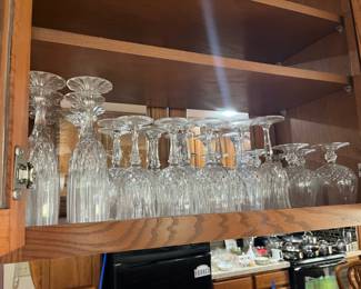 Assortment of Cristal D'arques Crystal Glasses - Wine Glasses, Champagne Glasses