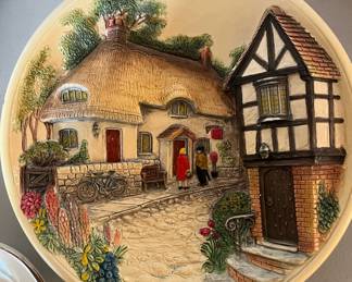 Bossons Congleton Hand Painted Chalk Ware Decorative Plate