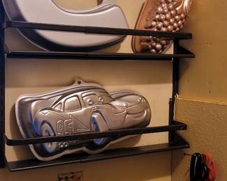 1972 Wilton Horseshoe Aluminum Mold, Copper Grape Jello Mould, Wilton "Lightning McQueen" Cake Pan