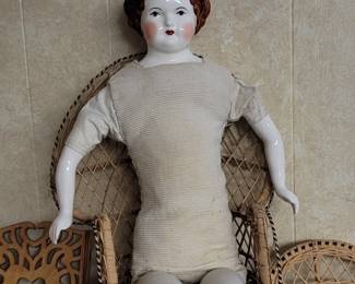Circa 1900's Porcelain Head/Feet/Arms Doll
