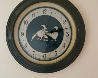 Country Geese Wall Clock