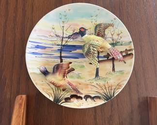 Lefton Japan 3D Pheasant Decorative Wall Plate 