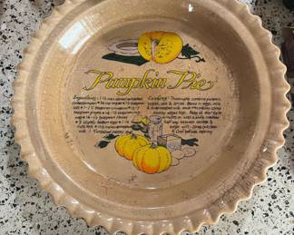 Pumpkin Pie Plate with Recipe