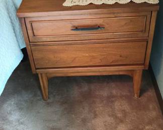 Midcentury Dixie Nightstand & Lowboy Dresser
