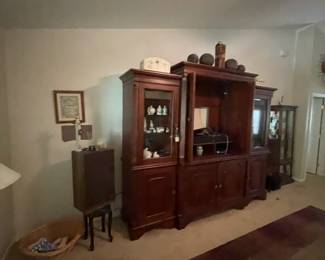 6 piece sold separate Can put 2 ends together & make nice cabinet /bottom of center can be TV stand or serving table ( A little imagination