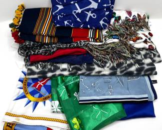 11 Scarves: Silk, Shamrocks, Butterflies, Anchors & More
Lot #: 96