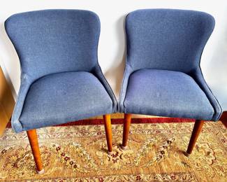 Pair World Market Mid-Century Style Upholstered Dining Chairs
Lot #: 70
