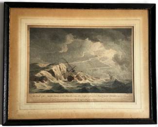 John Boydell (1720 - 1804 British) Antique Hand Colored Etching Of 1746 Shipwreck
Lot #: 78
