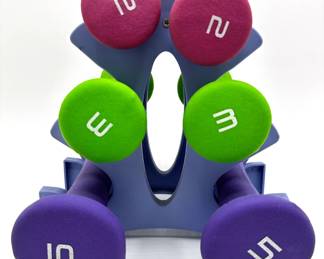 Free Weight Set With Stand: 2, 3 & 5 Pounds
Lot #: 157