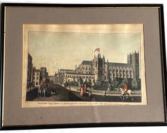 Antique 1822 Hand Colored Etching Of Westminster Abbey & St Margarets Church, England
Lot #: 79
