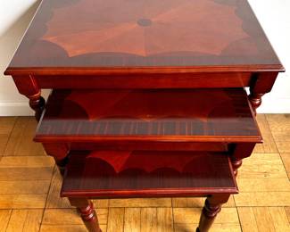 Set 3 Nesting Tables With Inlaid Design
Lot #: 35