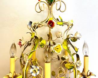 Vintage Italian Tole Chandelier Light
Lot #: 30