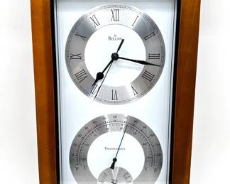 Bulova Wall Clock With With Hygrometer & Thermometer Model C370
Lot #: 74