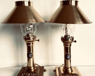 Set Titanic First Class Only Replica Adjustable Brass Table Lamps
Lot #: 75