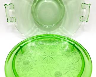 Vintage Vaseline Uranium Glass Cake Plate
Lot #: 87