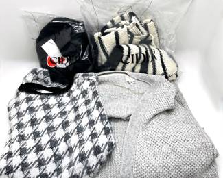 3 Sweaters By Cider, Andeawy & Melloday & Cider Skirt, Ciders Both New In Plastic
Lot #: 135