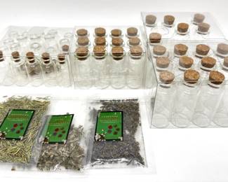 Over 50 New Miniature Glass Bottles With Corks & Dried Herbs: Lavender, Rosemary & Sage
Lot #: 152