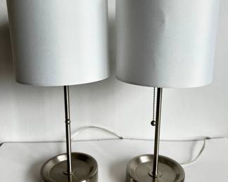 Pair Intertek Bedside Lamps With Outlets On Bases
Lot #: 149