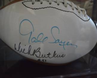 Gale Sayers & Dick Butkus Signed Football 