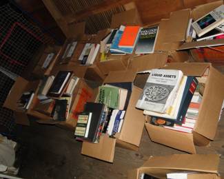 Lots of books in garage attic