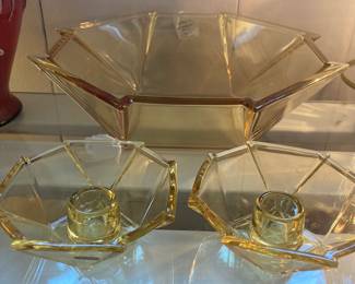 Fostoria-beautiful yellow glass