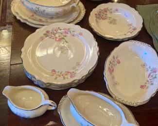 Homer Laughlin Virginia Rose Platinum Trim