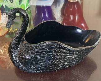 Black Amethyst Swan