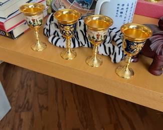 4 gold goblets - $40 for all 4.