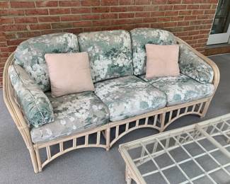 Bamboo rattan sofa