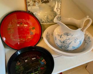 Vintage Mirror / Pottery / Trays