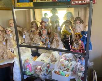 Huge collection of antique and vintage dolls