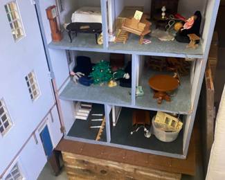 Interior of Dollhouse with furniture and accessories