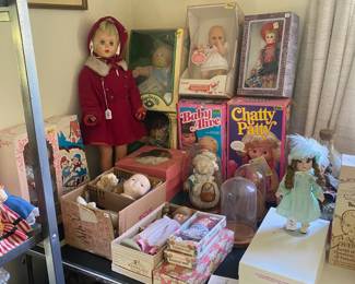 Huge collection of antique and vintage dolls