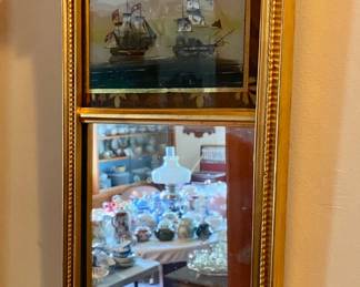 Antique reverse painted mirror