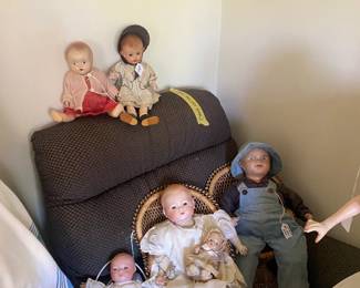 Huge collection of antique and vintage dolls