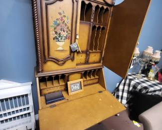 Brand new hand painted secretary.   Still has the handles wrapped in paper.
