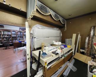 Drapes balances cornices and work room supplies all for sale.