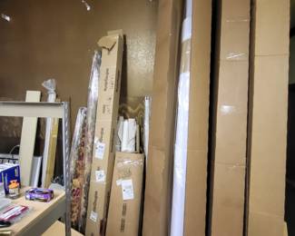 Several large hundred douglas luminette vertical blinds. Piroutte and other blinds and shades available. 