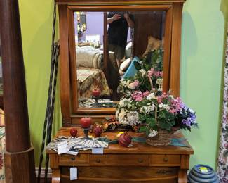 Very unique american vanity with a tilting mirror which came off a historic ranch here in south texas.