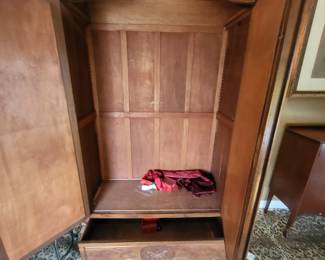 Interior of the french armada also a drawer at the bottom.