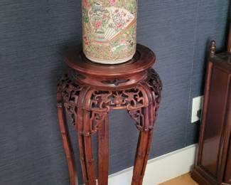 Chinese rosewood planter stand 