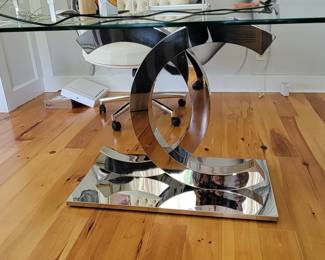 Chanel decorative desk..mirrored glasstop